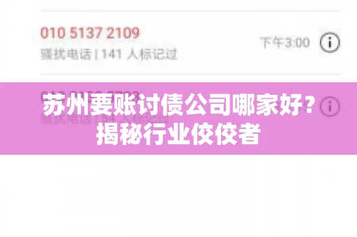 苏州要账讨债公司哪家好？揭秘行业佼佼者