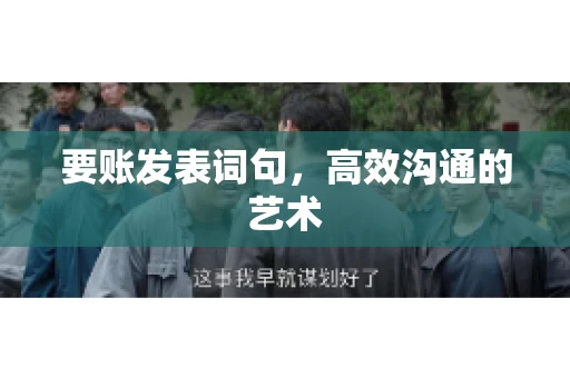 要账发表词句，高效沟通的艺术