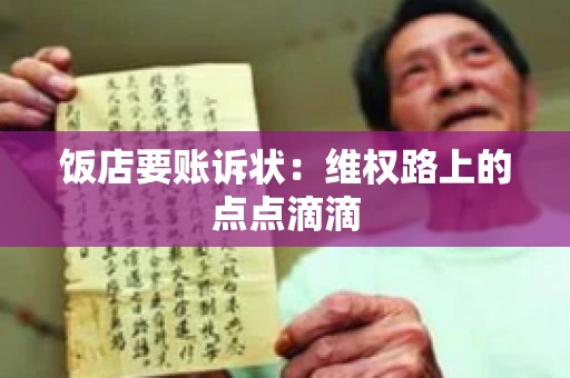 饭店要账诉状：维权路上的点点滴滴