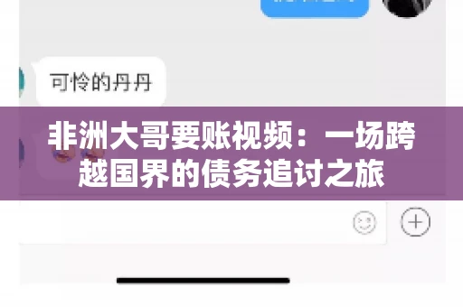 非洲大哥要账视频：一场跨越国界的债务追讨之旅