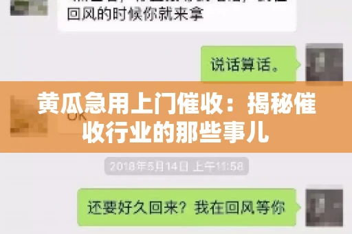 黄瓜急用上门催收：揭秘催收行业的那些事儿